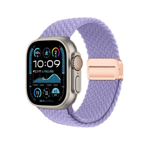 Apple Watch Ultra 49mm Patinda KRD-134 Örgü Tasarımlı Hasır Kordon Strap Kayış