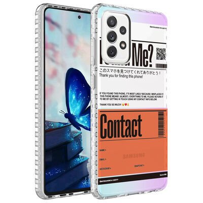 Galaxy A72 Kılıf Airbag Kenarlı Renkli Desenli Silikon Patinda Elegans Kapak