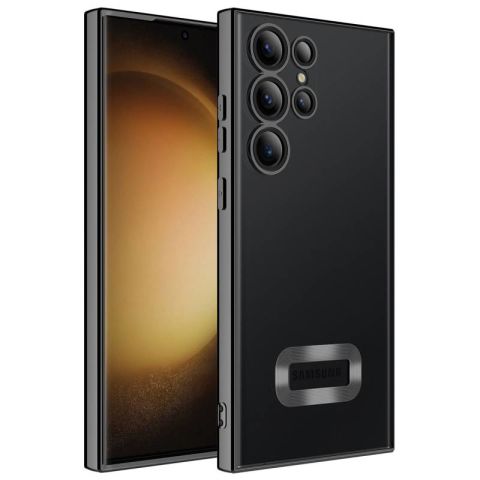 Galaxy S23 Ultra Kılıf Kamera Korumalı Logo Gösteren Patinda Omega Kapak
