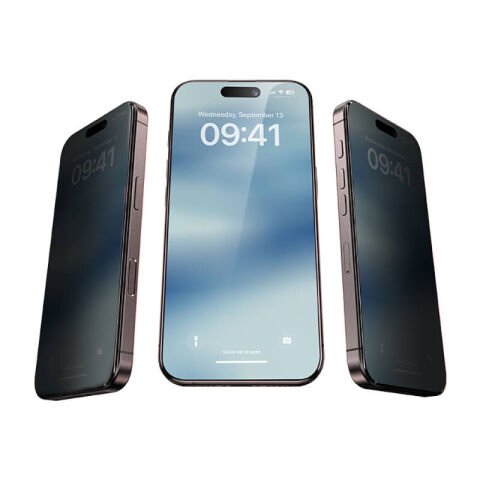 Apple iPhone 16 Pro Hidrofobik Ve Oleofobik Özellikli Benks Privacy Air Shield 0.4mm Ekran Koruyucu