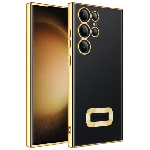 Galaxy S23 Ultra Kılıf Kamera Korumalı Logo Gösteren Patinda Omega Kapak
