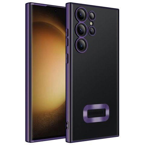 Galaxy S23 Ultra Kılıf Kamera Korumalı Logo Gösteren Patinda Omega Kapak