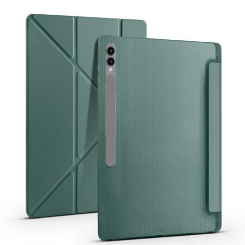 Galaxy Tab S9 Ultra Kılıf Patinda Tri Folding Kalem Bölmeli Standlı Kılıf