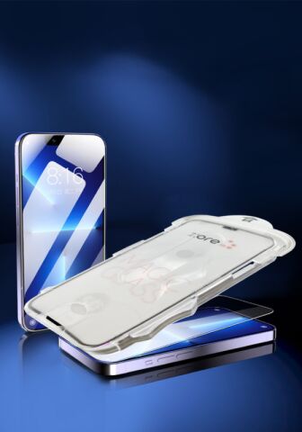 Apple iPhone 16 Patinda Kolay Uygulama Aparatlı 5D Magic Glass Cam Ekran Koruyucu