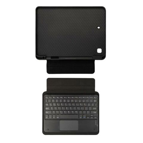 Apple iPad 10.2 (8.Nesil) Patinda Border Keyboard Bluetooh Bağlantılı Standlı Klavyeli Tablet Kılıfı