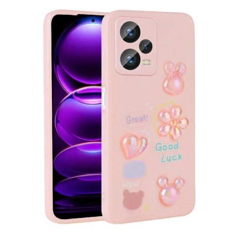 Xiaomi Redmi Note 12 Pro 5G Kılıf Kabartma Figürlü Parlak Patinda Toys Silikon Kapak