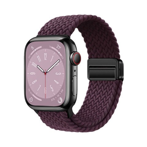Apple Watch 44mm Patinda KRD-134 Örgü Tasarımlı Hasır Kordon Strap Kayış
