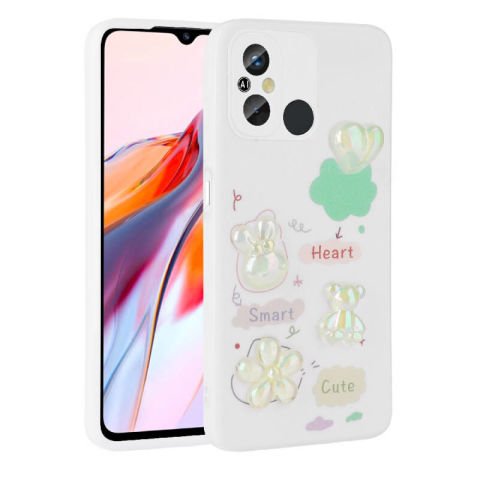 Xiaomi Redmi 12C Kılıf Kabartma Figürlü Parlak Patinda Toys Silikon Kapak