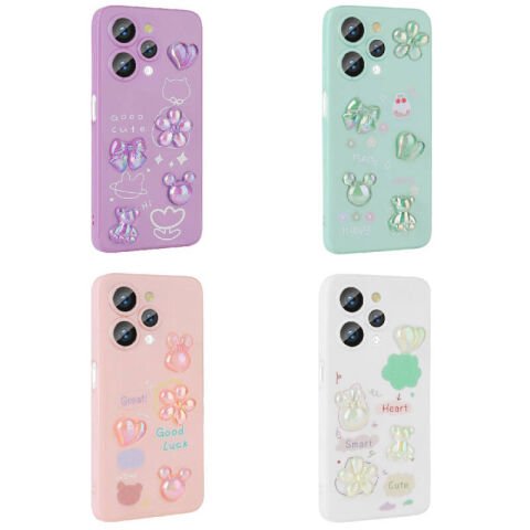 Xiaomi Redmi 12 4G Kılıf Kabartma Figürlü Parlak Patinda Toys Silikon Kapak