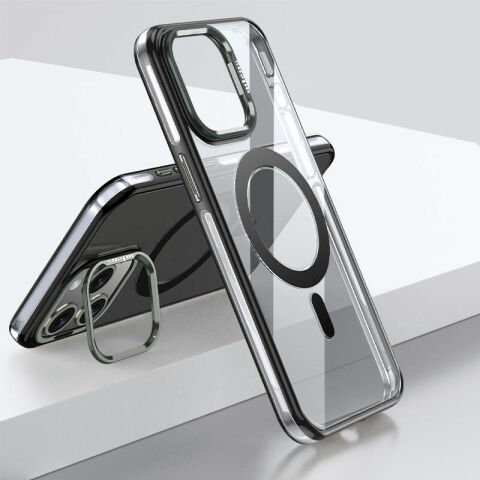 Apple iPhone 15 Pro Max Kılıf Magsafe Şarj Özellikli Wlons Standlı Efsane Kapak