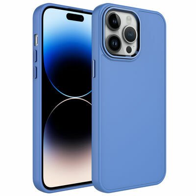 Apple iPhone 13 Pro Max Kılıf Metal Çerçeve ve Buton Tasarımlı Silikon Patinda Luna Kapak