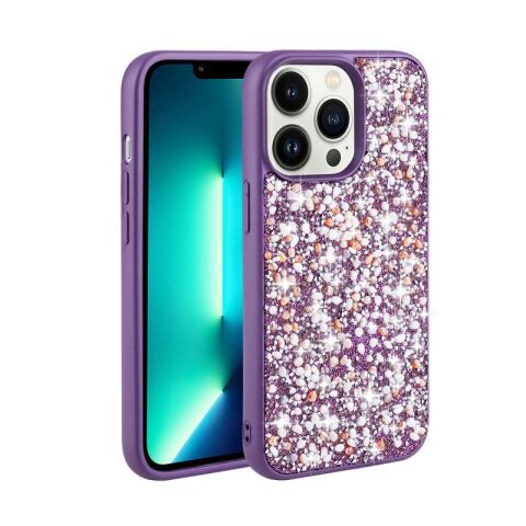 Apple iPhone 12 Pro Kılıf Parlak Taşlı Tasarım Patinda Linea Kapak