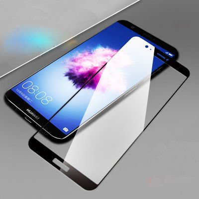 Huawei Y7 2018 Patinda Kenarları Kırılmaya Dayanıklı Cam Ekran Koruyucu