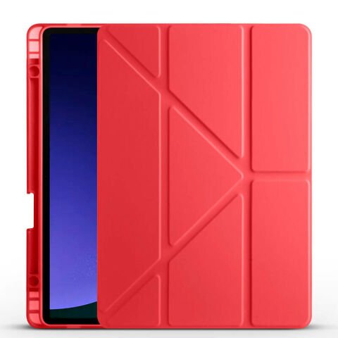 Galaxy Tab S9 Kılıf Patinda Tri Folding Kalem Bölmeli Standlı Kılıf