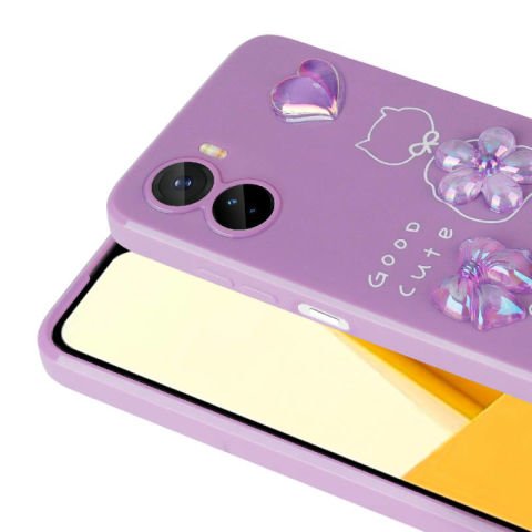 Vivo Y16 Kılıf Kabartma Figürlü Parlak Patinda Toys Silikon Kapak