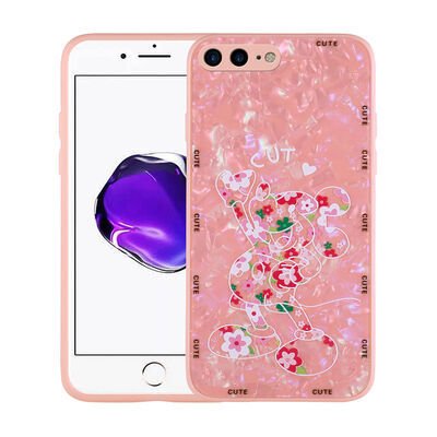 Apple iPhone 7 Plus Kılıf Desenli Sert Silikon Patinda Mumila Kapak