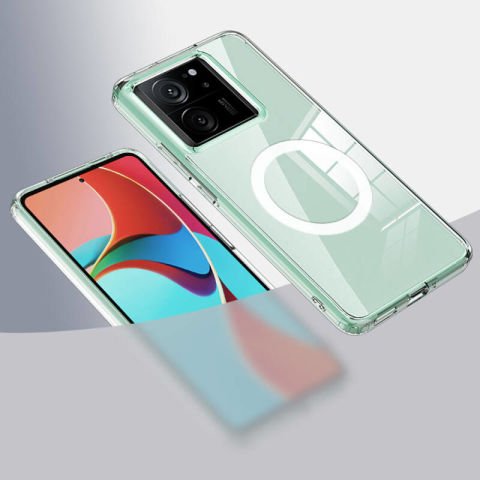 Xiaomi Mi 13T Kılıf Sert PC Arka Yüzey Wireless Şarj Özellikli Patinda Flet Magsafe Kapak