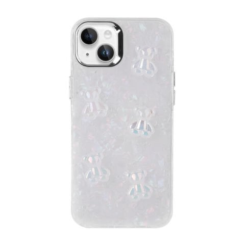 Apple iPhone 15 Kılıf Kabartma Figürlü Parlak Patinda Eralli Silikon Kapak
