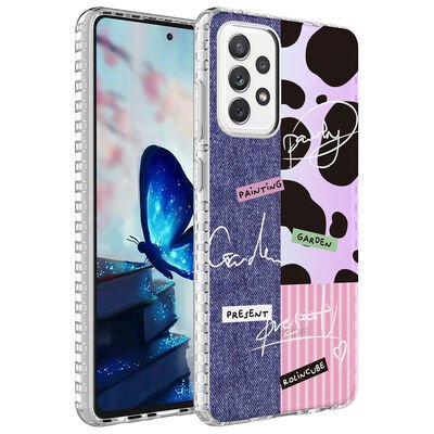 Galaxy A53 5G Kılıf Airbag Kenarlı Renkli Desenli Silikon Patinda Elegans Kapak