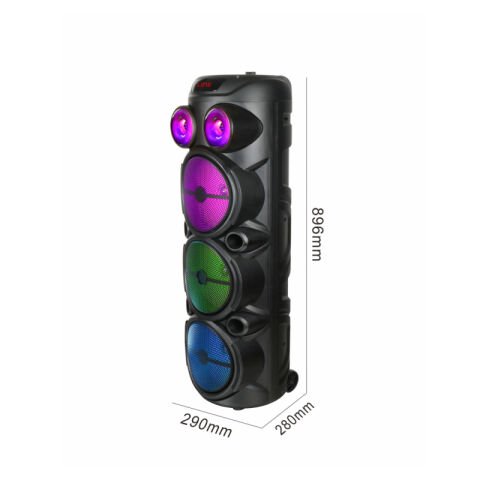 Patinda GD-2887 Dijital LED Göstergeli Mikrofonlu RGB TWS 8 inç Stereo Bass Kablosuz Karaoke Hoparlör