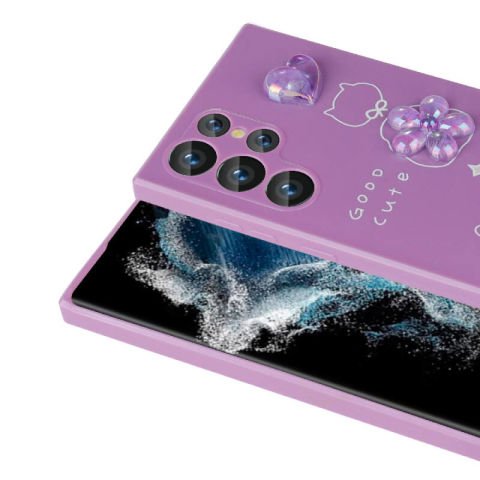 Galaxy S22 Ultra Kılıf Kabartma Figürlü Parlak Patinda Toys Silikon Kapak