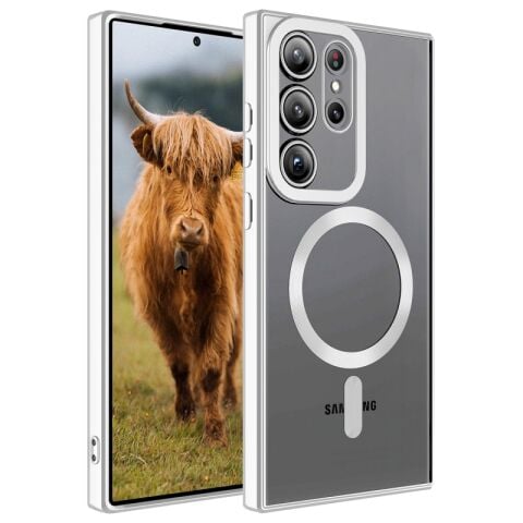Galaxy S23 Ultra Kılıf Magsafe Wireless Şarj Özellikli Patinda Setro Silikon
