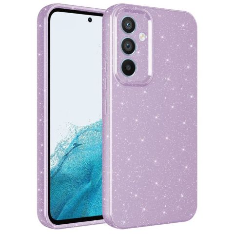 Galaxy A34 Kılıf Kamera Korumalı Simli Lüks Patinda Koton Kapak