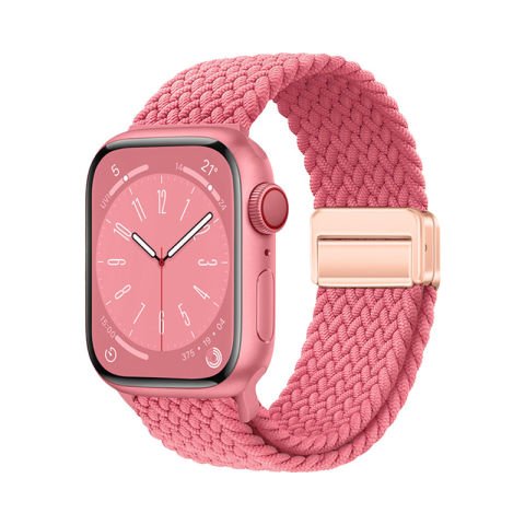 Apple Watch 7 41mm Patinda KRD-134 Örgü Tasarımlı Hasır Kordon Strap Kayış