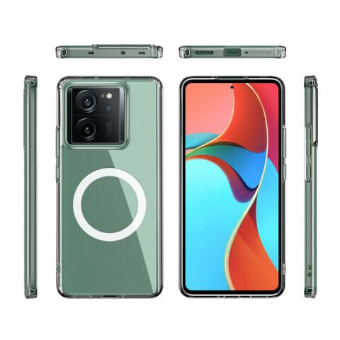 Xiaomi Mi 13T Pro Kılıf Sert PC Arka Yüzey Wireless Şarj Özellikli Patinda Flet Magsafe Kapak