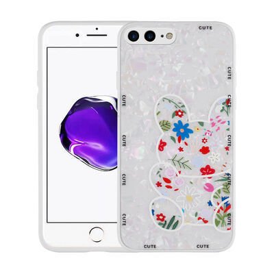 Apple iPhone 8 Plus Kılıf Desenli Sert Silikon Patinda Mumila Kapak