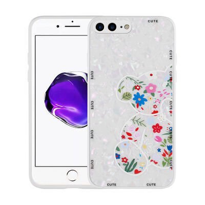 Apple iPhone 8 Plus Kılıf Desenli Sert Silikon Patinda Mumila Kapak