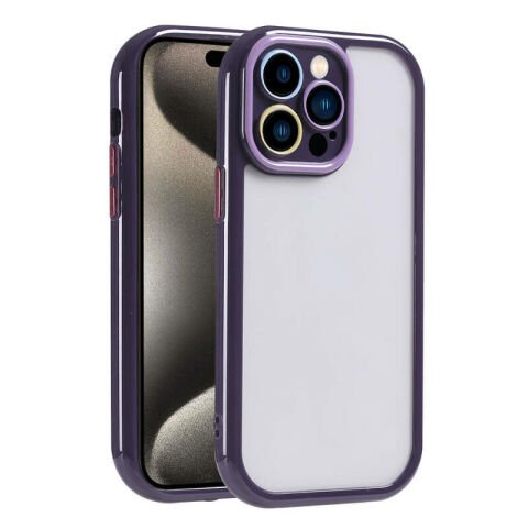Apple iPhone 15 Pro Max Kılıf Kamera Korumalı Renkli Kenar ve Çerçeve Tasarımlı Patinda Vitamin Kapak