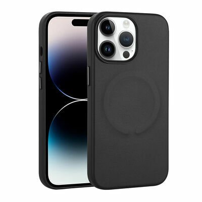 Apple iPhone 14 Pro Max Kılıf PU Deri Magsafe Wireless Şarj Özellikli Patinda Derix Kapak