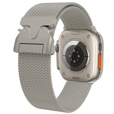 Apple Watch 10 46mm Patinda KRD-25 Metal Hasır Kordon