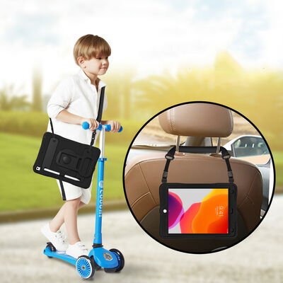 Apple iPad 10.2 (8.Nesil) Patinda Yeni Nesil Kalem Bölmeli Defender Tablet Silikon
