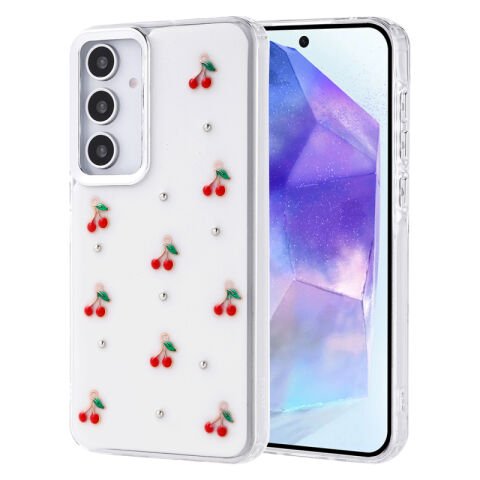 Galaxy A35 Kılıf Airbag Tasarımlı Simli Şeffaf Patinda Kutup Kapak