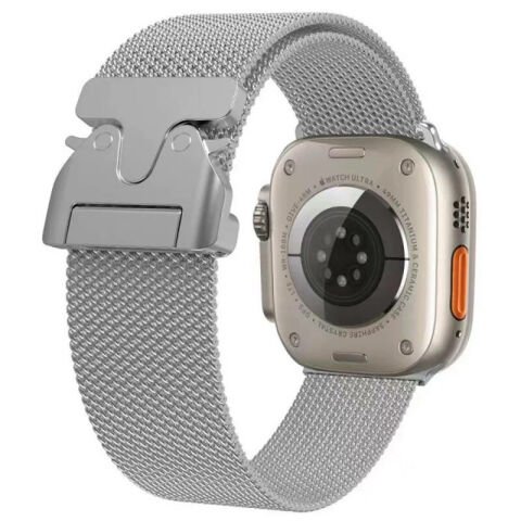 Apple Watch 10 46mm Patinda KRD-25 Metal Hasır Kordon