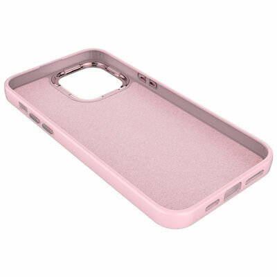 Apple iPhone 12 Pro Kılıf Metal Çerçeve ve Buton Tasarımlı Silikon Patinda Luna Kapak