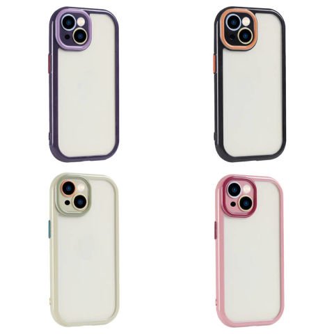 Apple iPhone 15 Kılıf Kamera Korumalı Renkli Kenar ve Çerçeve Tasarımlı Patinda Vitamin Kapak