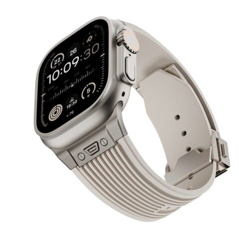 Apple Watch 44mm Patinda KRD-113 Spor Görünümlü Silikon Kordon