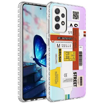 Galaxy A23 Kılıf Airbag Kenarlı Renkli Desenli Silikon Patinda Elegans Kapak
