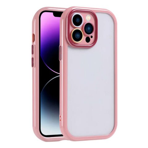 Apple iPhone 14 Pro Max Kılıf Kamera Korumalı Renkli Kenar ve Çerçeve Tasarımlı Patinda Vitamin Kapak
