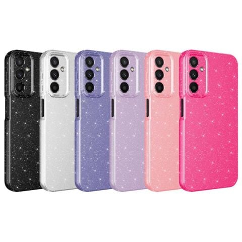 Galaxy A24 Kılıf Kamera Korumalı Simli Lüks Patinda Koton Kapak
