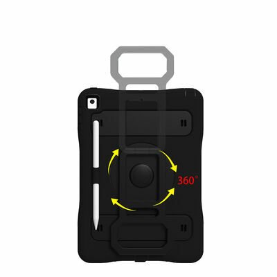 Apple iPad 10.2 2021 (9.Nesil) Patinda Yeni Nesil Kalem Bölmeli Defender Tablet Silikon