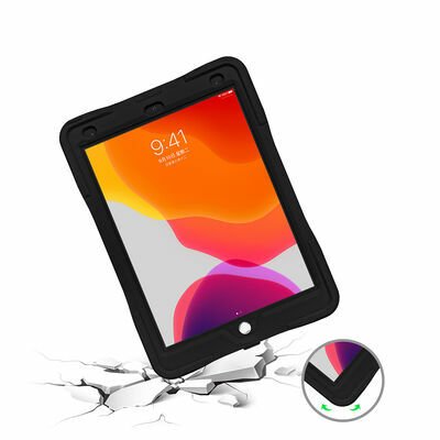 Apple iPad 10.2 2021 (9.Nesil) Patinda Yeni Nesil Kalem Bölmeli Defender Tablet Silikon