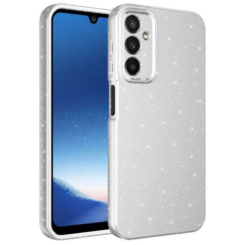Galaxy A24 Kılıf Kamera Korumalı Simli Lüks Patinda Koton Kapak
