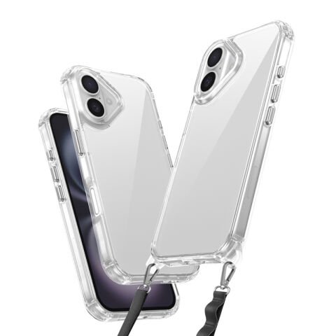 Apple iPhone 16 Plus Kılıf Airbagli Takılabilir Askı Aparatlı Patinda Snap Silikon Kapak