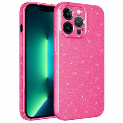 Apple iPhone 13 Pro Max Kılıf Kamera Korumalı Simli Lüks Patinda Koton Kapak