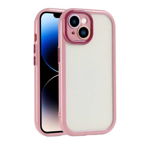 Apple iPhone 14 Kılıf Kamera Korumalı Renkli Kenar ve Çerçeve Tasarımlı Patinda Vitamin Kapak