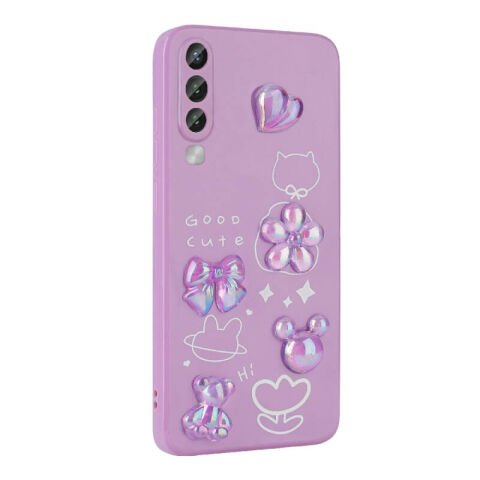 Galaxy A70 Kılıf Kabartma Figürlü Parlak Patinda Toys Silikon Kapak